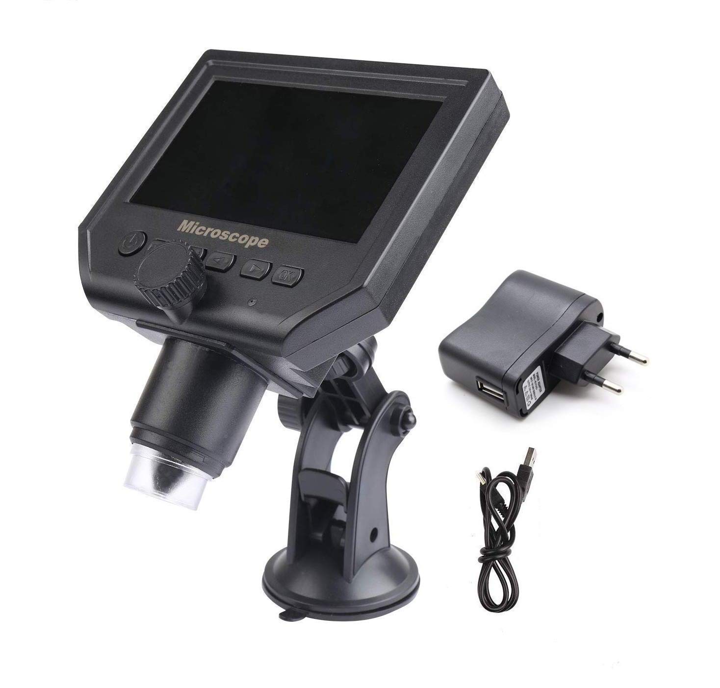 DHRUVPRO Portable Smart LCD Digital Microscope G600 4.3 Inch LCD HD 1-600x 3.6mp High Expansion 1080p/720p/VGA Image Sensor with Adjustable Stand for QC/Industrial/Collection Inspection-image-22