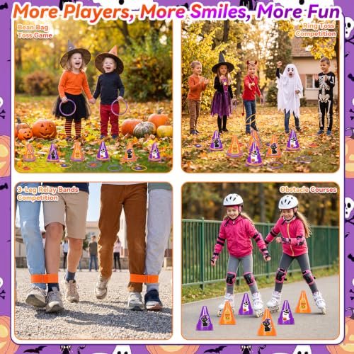Image of Fennoral 4 in 1 Hallowen Carnival Outdoor Games Set for Kids Adults