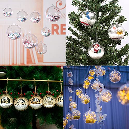 Zuokemy 10 Pcs 3.14 Inch Filling Transparent Plastic Decorative Call Diy Craft Ball Transparent Ball Christmas, Birthday, Wedding, Party And Home Decoration Ornaments ((3.14"/80Mm)) #TOP5