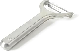 Calphalon Stainless Steel Vegetable Peeler with Swivel Blade, Ergonomic Non-Slip Grip Handle for Fruits & Vegetables, Kitchen Peeler for Smooth Peeling & Meal Prep