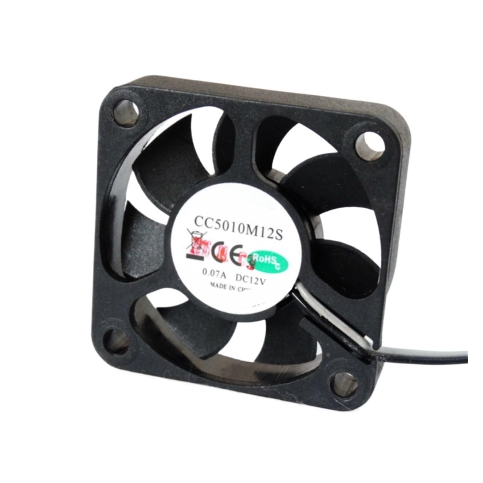 TYHUJKKL 50mm 5cm DC 12V 0.07A Mute Cooling Fan, 50x50x10mm 2Line Fan