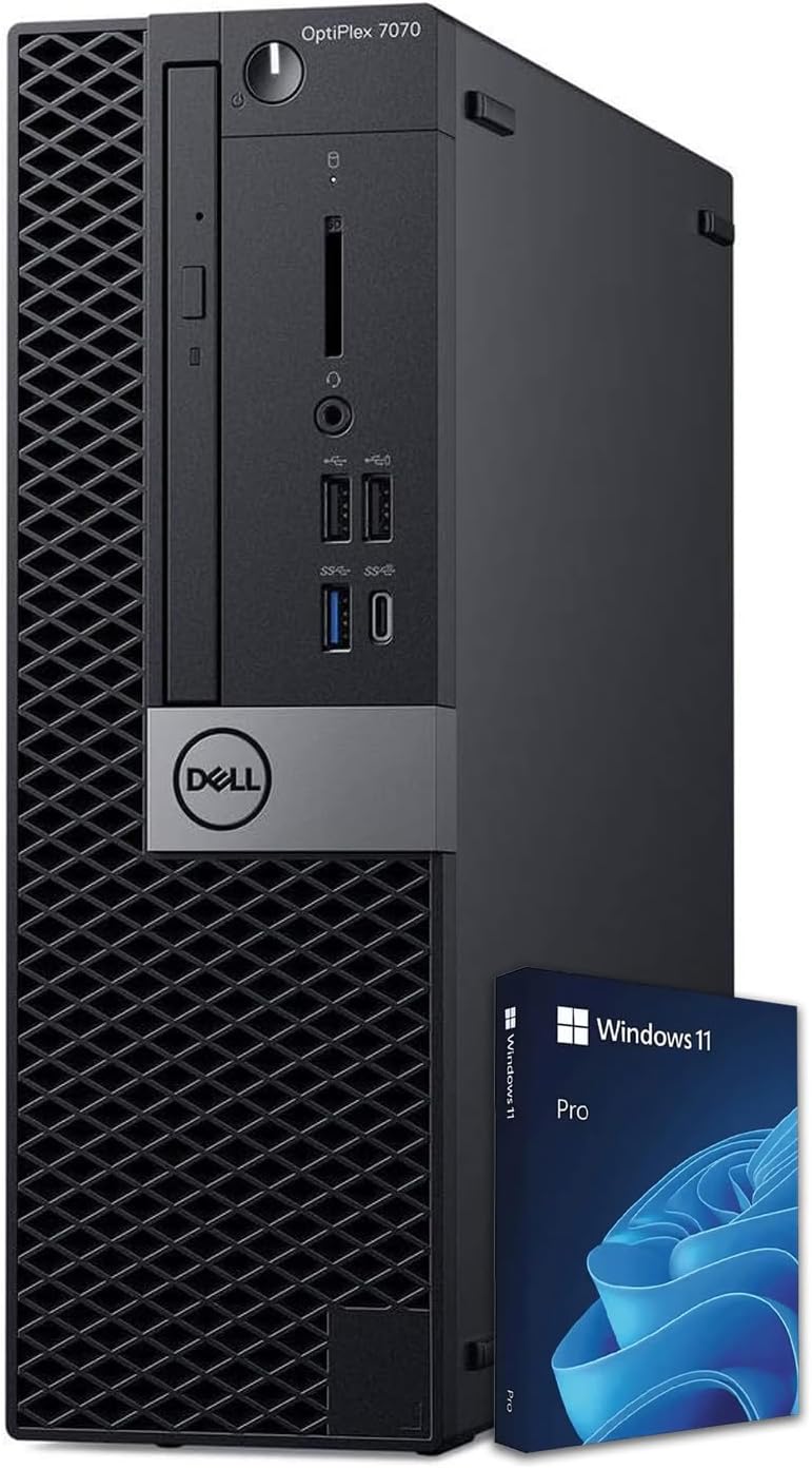 Dell OptiPlex 7070 SFF Desktop Computer PC, Intel Core i5-9500T up to 3.7GHz, 8GB DDR4 RAM, 256GB SSD, 4K Support, DisplayPort, Keyboard & Mouse, Windows 11 Pro (Renewed)