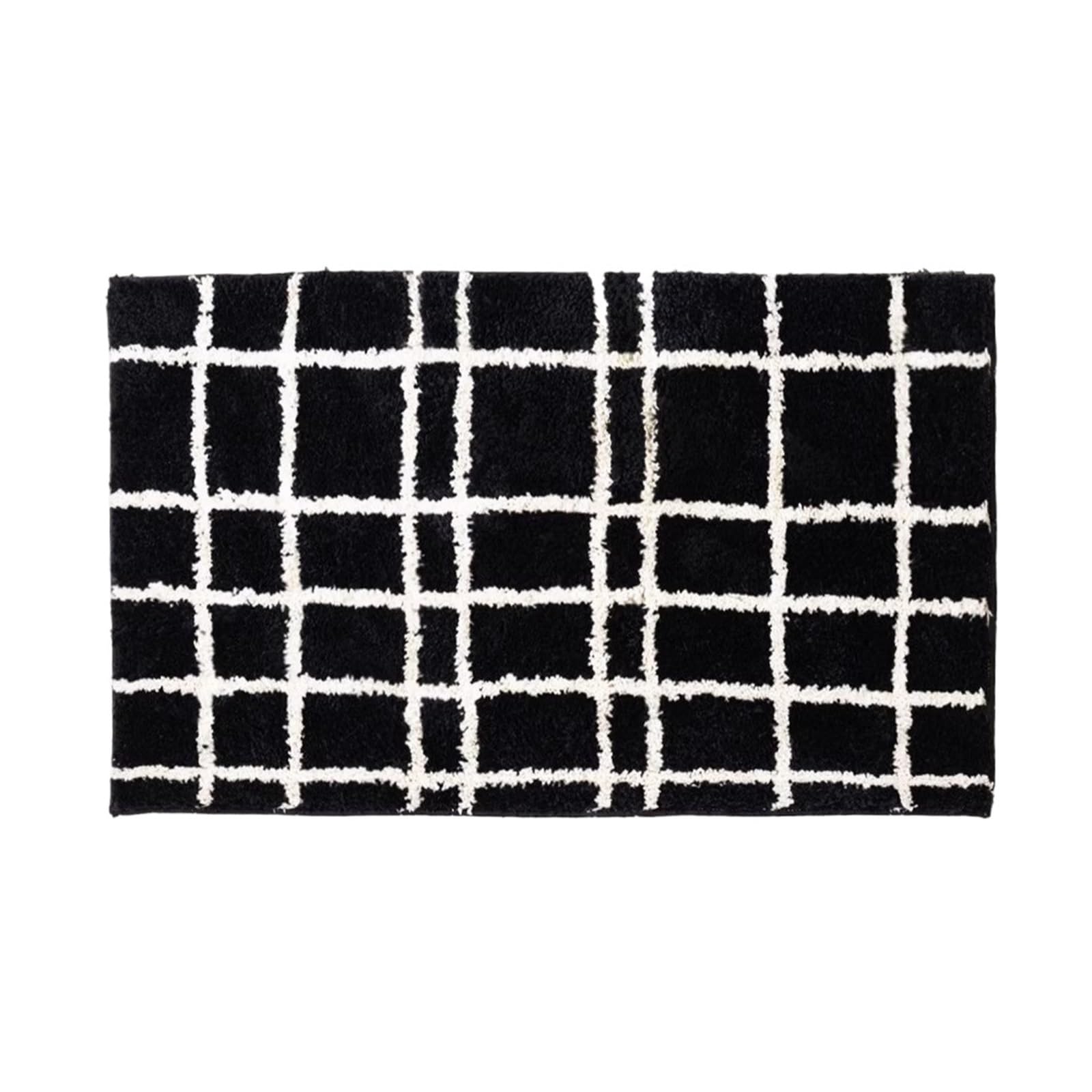 Tapis de salle de bain doux anti-glisse noir pour sécuriser les sols humides