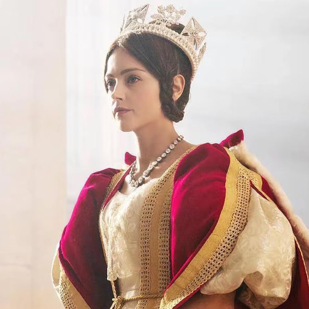 Retro Rhinestone Pearl King Queen Crown Full Circle Crown Wedding Headdress For Wedding Pageant Party Photography Christmas Gifts (Without Flannelette) - Image 5