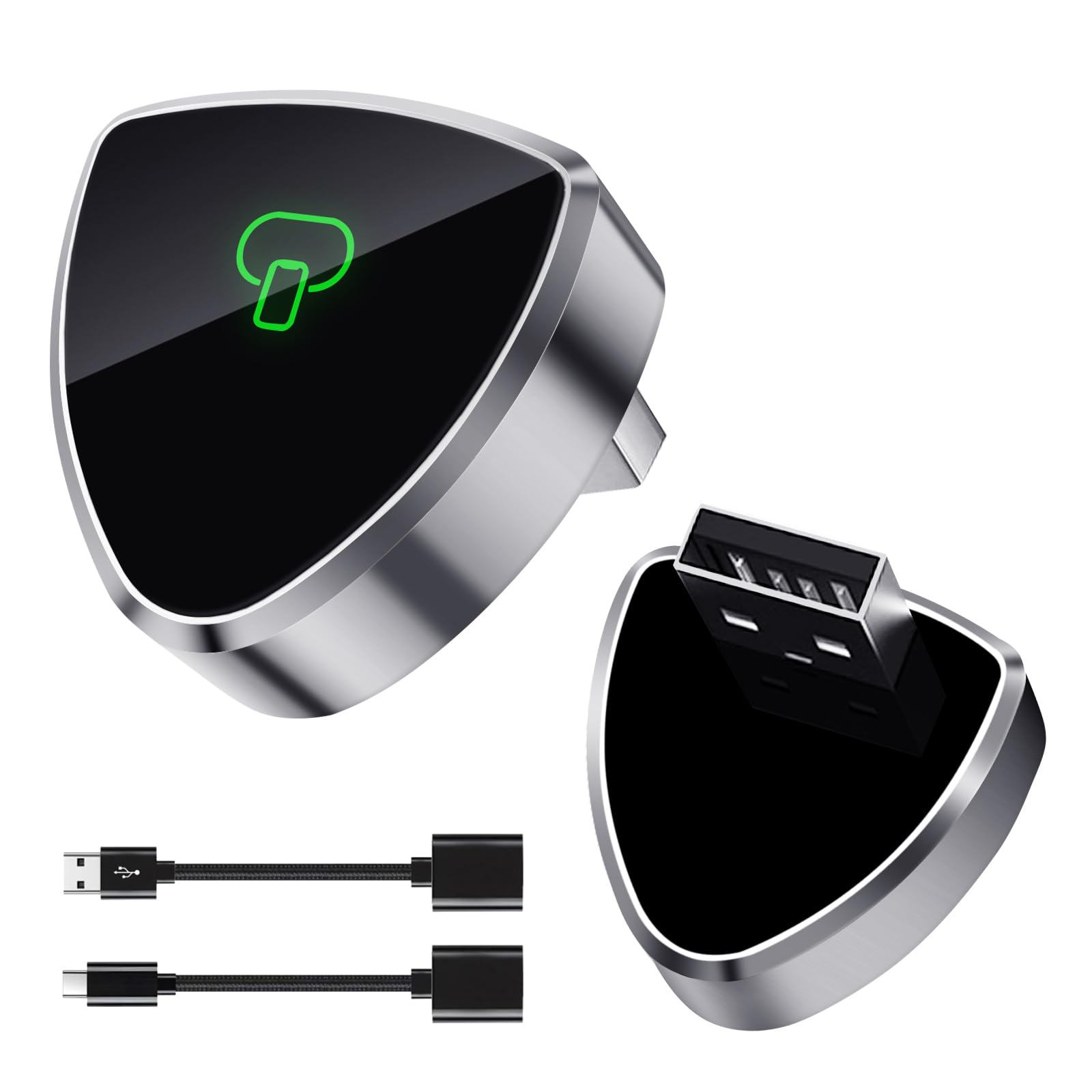 Mini Wireless CarPlay Adapter for iPhone, Stable Fast Car Play Wireless Adapter for OEM Wired Carplay and Android Auto Car, Plug & Play, Auto Reconnect, Compatible with iOS10+, Android 11+