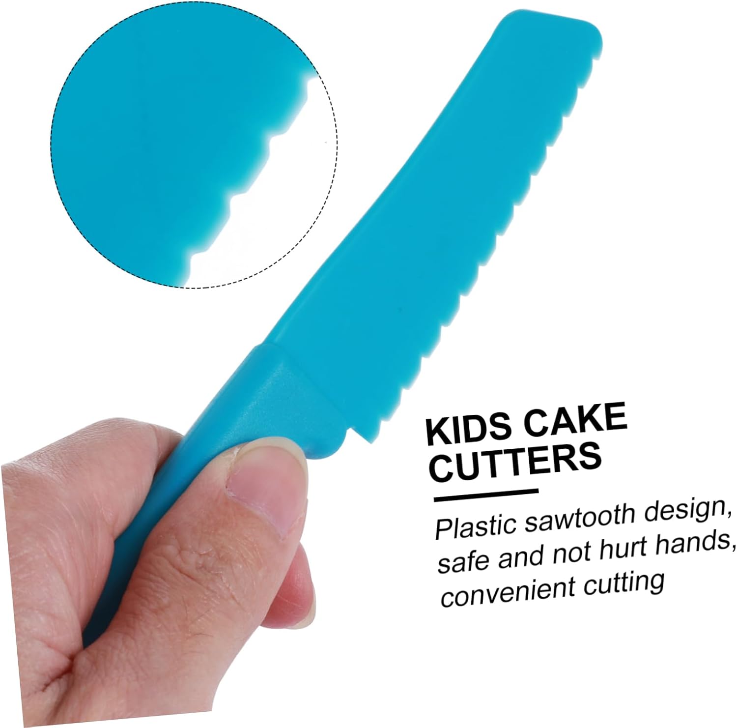 6pcs Plastic Boys and Girls Cake Knife Fruit Cutters Set Safe Easy Cutting for Boys and Girls Lunch