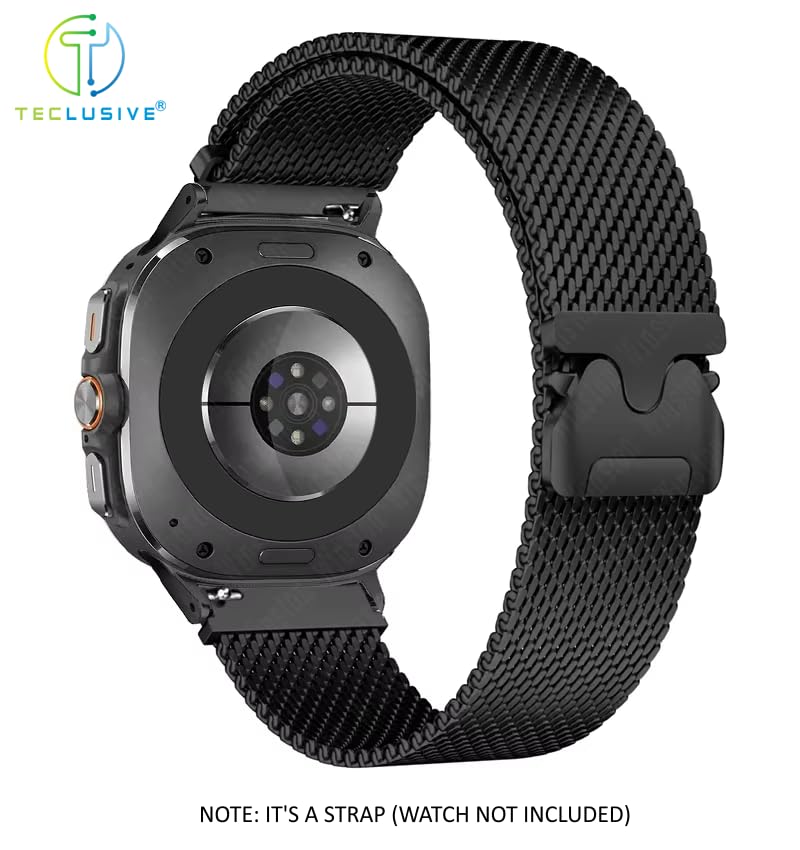 Image of T TECLUSIVE Luxury Parachute Magnetic Strap Compatible for Galaxy Watch Ultra 47mm | Metal Adjustable Magnet Band Chain | Curved Precise Connector Lock