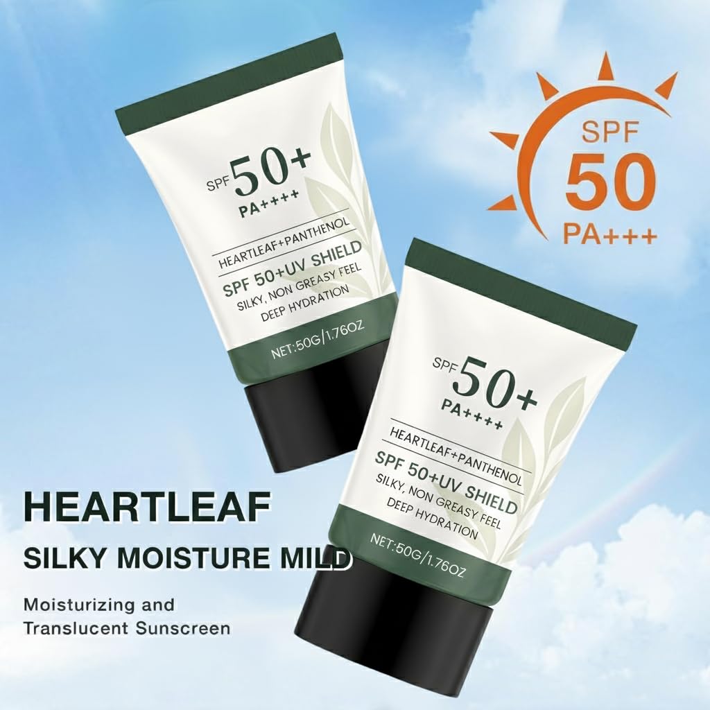 SPF 50 Sunscreen Moisturizer Face, Facial and Body Sunscreen, No White Cast, Non Greasy, Unscented, for Oily Dry Sensitive Skin, Sun Skin Care 1.76 Fl Oz / 50 g - Image 4