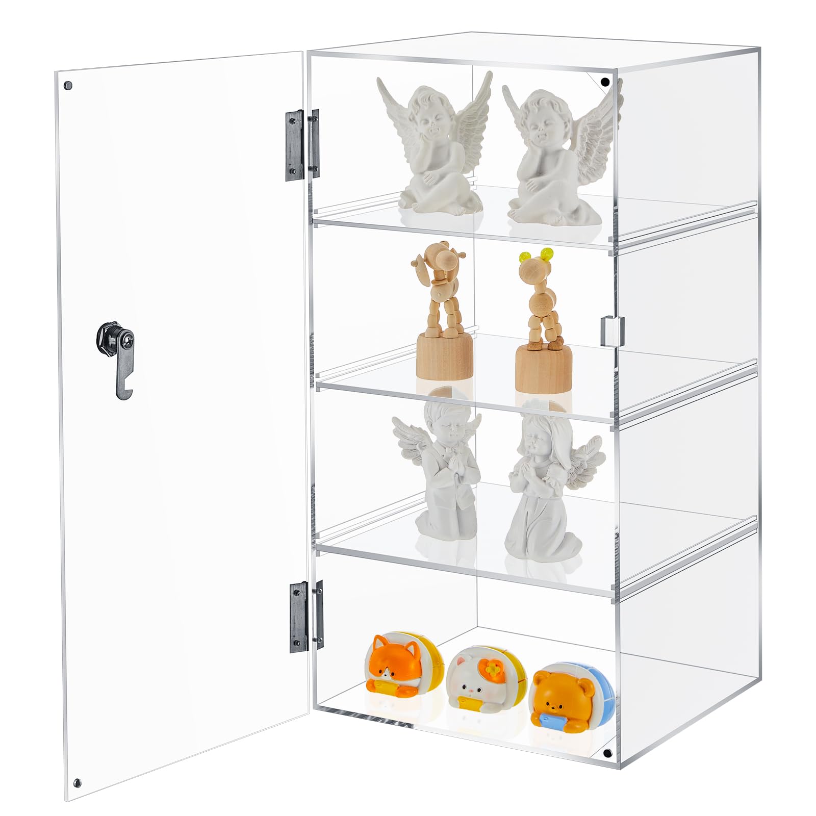 Amazon.com: Barydat 4 Tier Acrylic Locking Display Case with Key