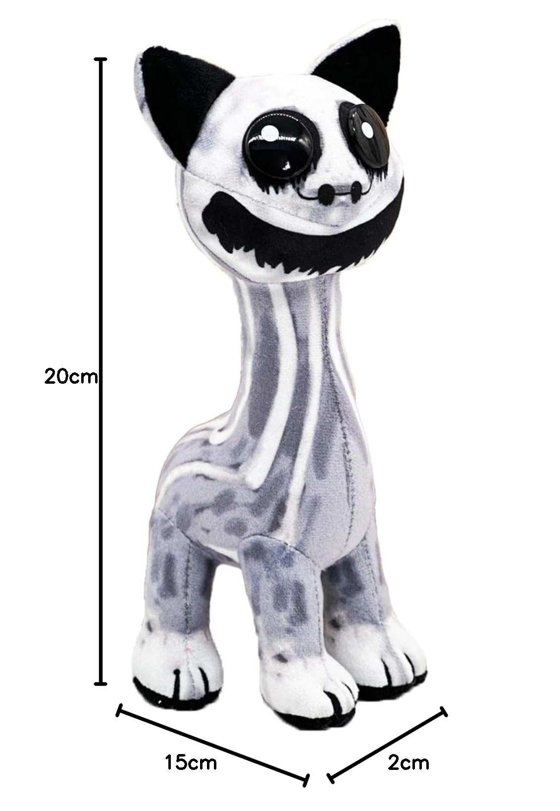 MezHi Zoonomaly Plush, Smiling Cat Plush Toy, Soft Zoo Horror Game