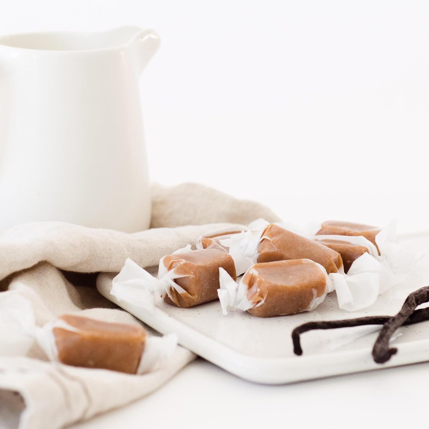 Taras Gourmet Sugar Free Caramels | All Natural Candy | Creamy & Individually Wrapped with Real Butter (20 oz, 2-Pack)