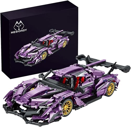 Mesiondy Bloques de construcción de autos deportivos, juguetes para niños o adultos, 114 MOC modelo de coche de carreras, autos para niños de 12 a
