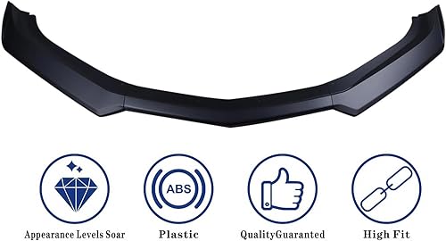 Vista 14 de Alerón divisor de parachoques delantero, color negro brillante, 5 piezas, compatible con Camaro SS 2016-2024 / LS LT RS 2019-2024