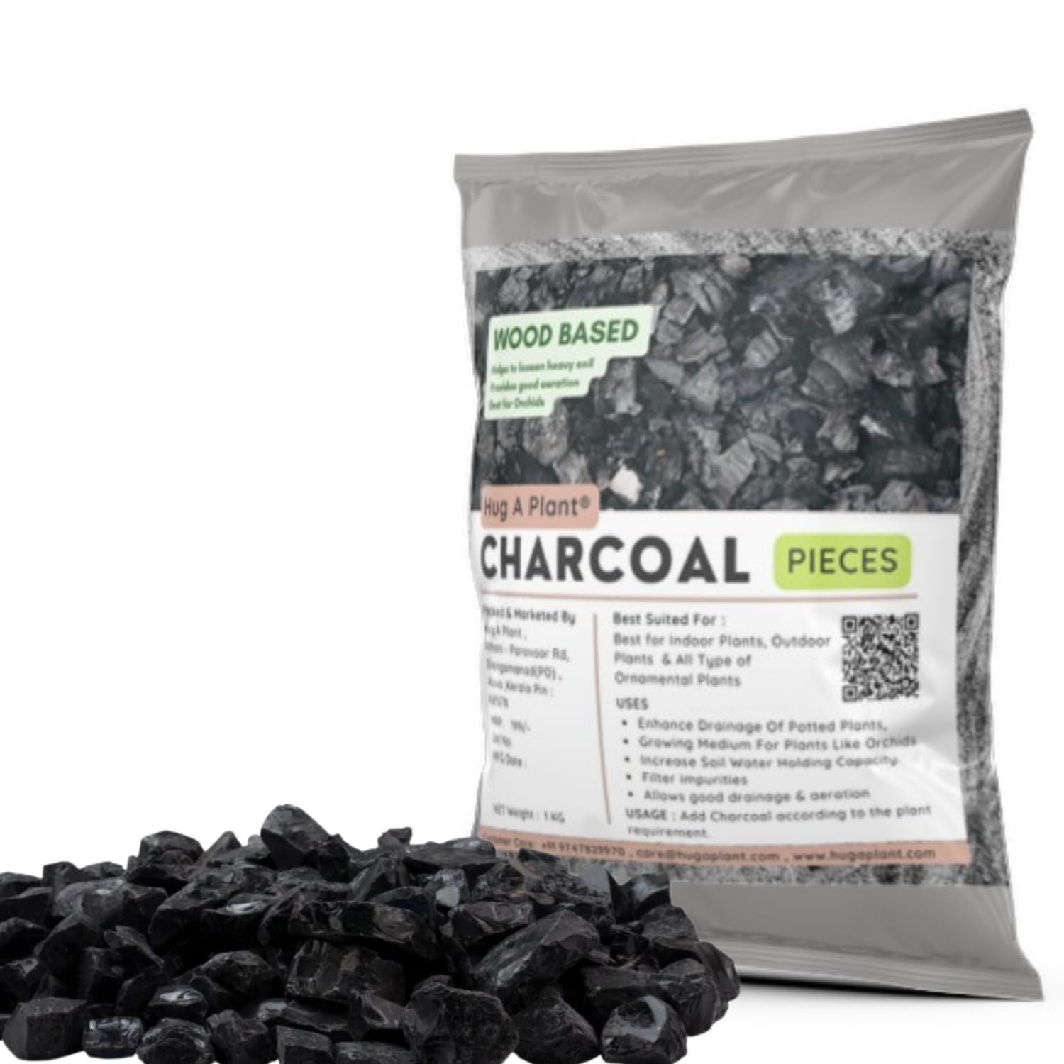 Hug A Plant | Charcoal - Orchid | Anthurium Gardening |Best Plant Growing Potting Media (Home & Garden) (500 GM) (B0CQ4QCDY8) Amazon Price History, Amazon Price Tracker