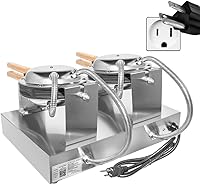 Vista 4 de ALDKitchen Máquina de gofres perforada mejorada giratoria profesional