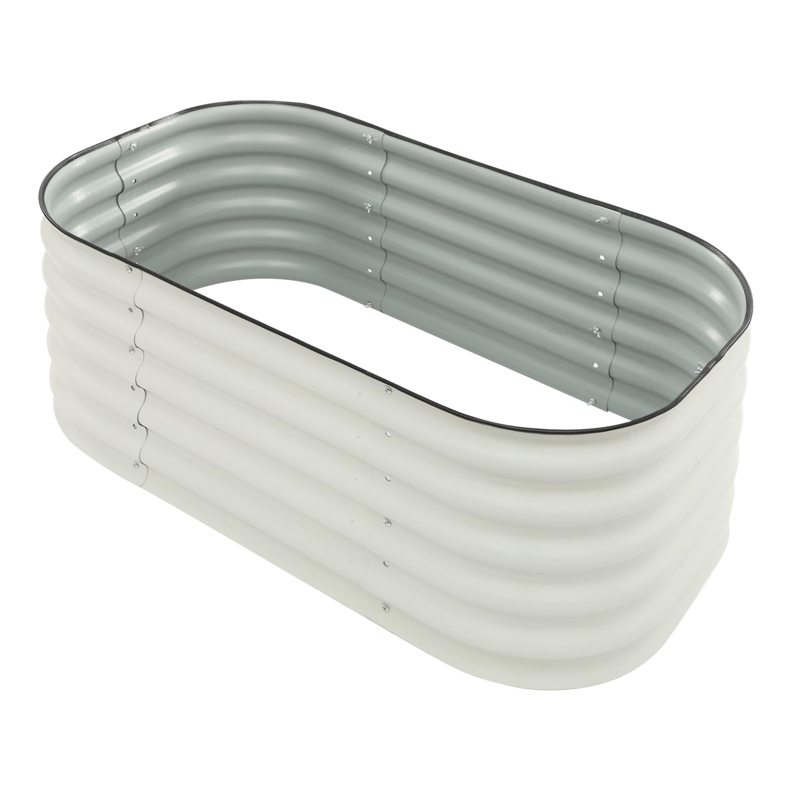 Podwyższona grządka metalowa 105x60 cm - Modułowy zestaw 6-w-1 na rośliny - Grządki ogrodowe na podwórko, 43 cm wysokość, warzywna grządka (105x60 cm)