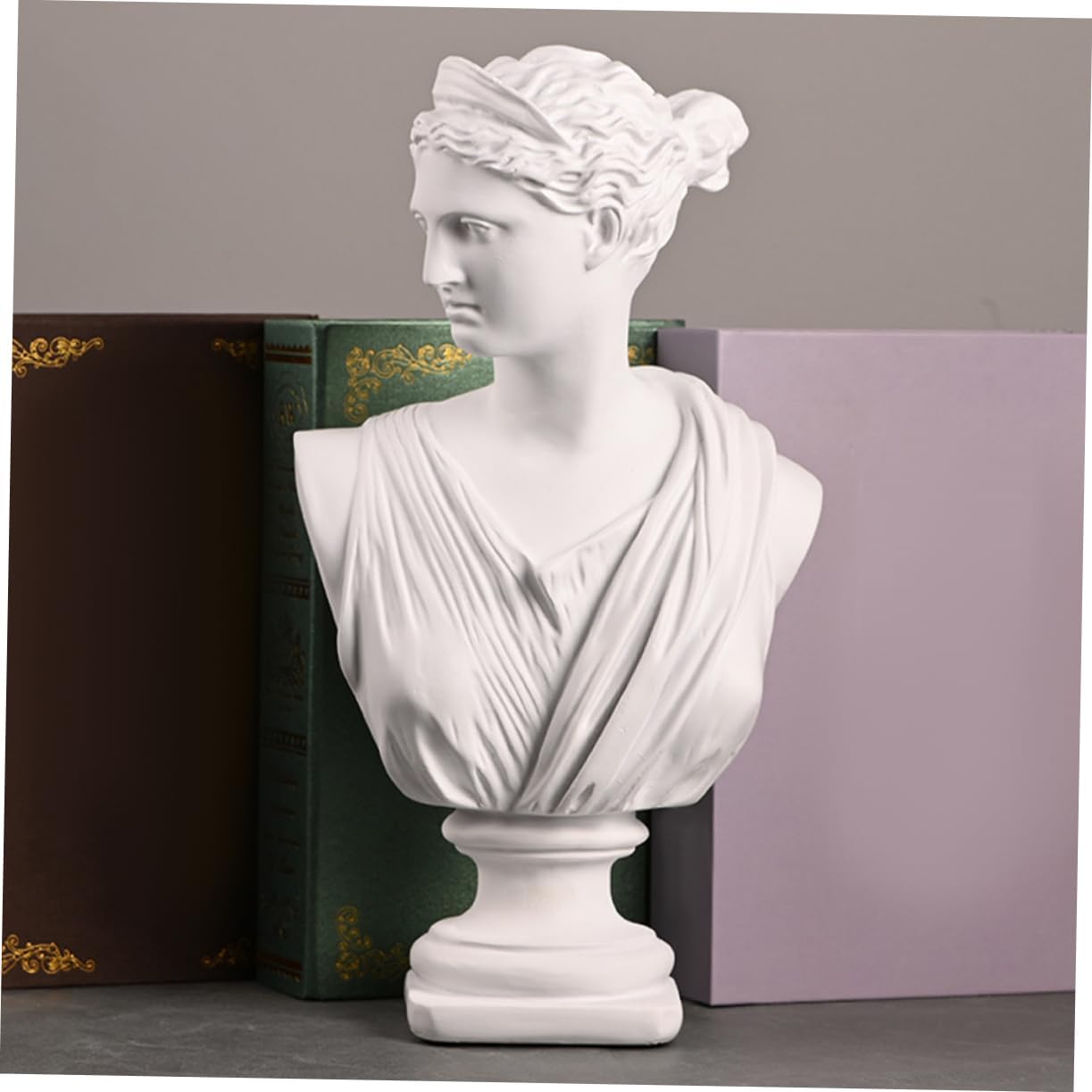 Resin Goddess Bust Statue Elegant Desktop Ornament for Home Office Decor Resin Craftsmanship for Religious Culture Enthusiasts