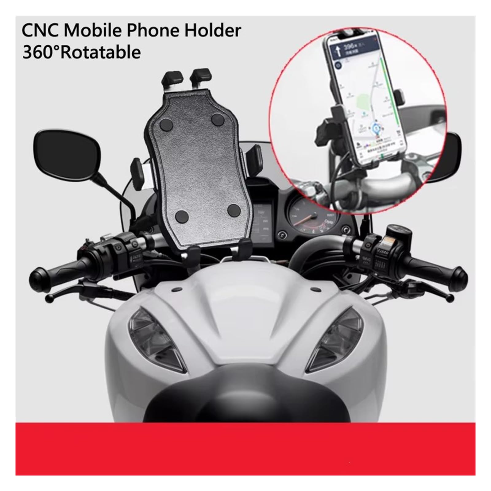 Porta Cellulare Moto Per Suzuki Per Burgman 400 650 125 AN400 AN650 Moto Manubrio Supporto Del Telefono Mobile Staffa GPS Supporto Telefono Bicicletta(A)