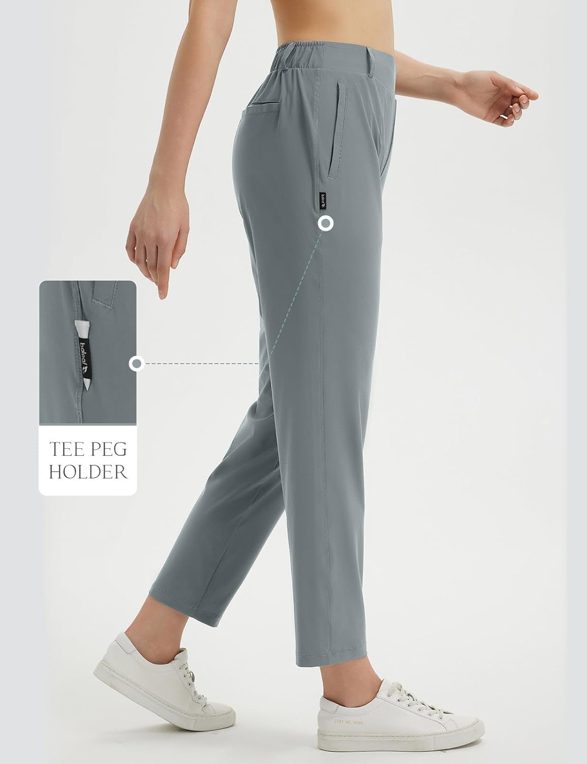 baleaf Women's Golf Pants with Belt Loops Zipper Pockets Stretch Travel Work Bussiness Dressy Casual Slacks UPF 50+ - Image 3
