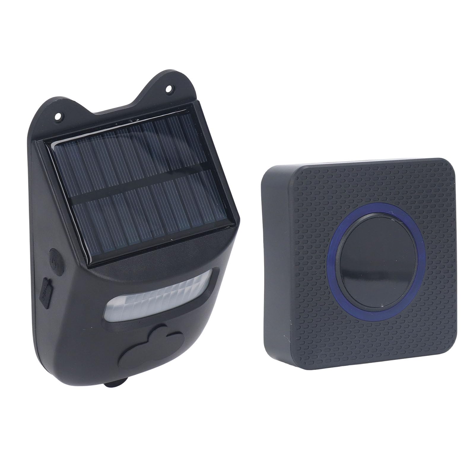 Sonnette Solaire 129db Alarme de Détection de Mouvement sans Fil Intérieur Extérieur Alarme de Capteur de Mouvement Alarme Solaire D'allée Capteur Infrarouge Sonnette de Porte (Prise UE)