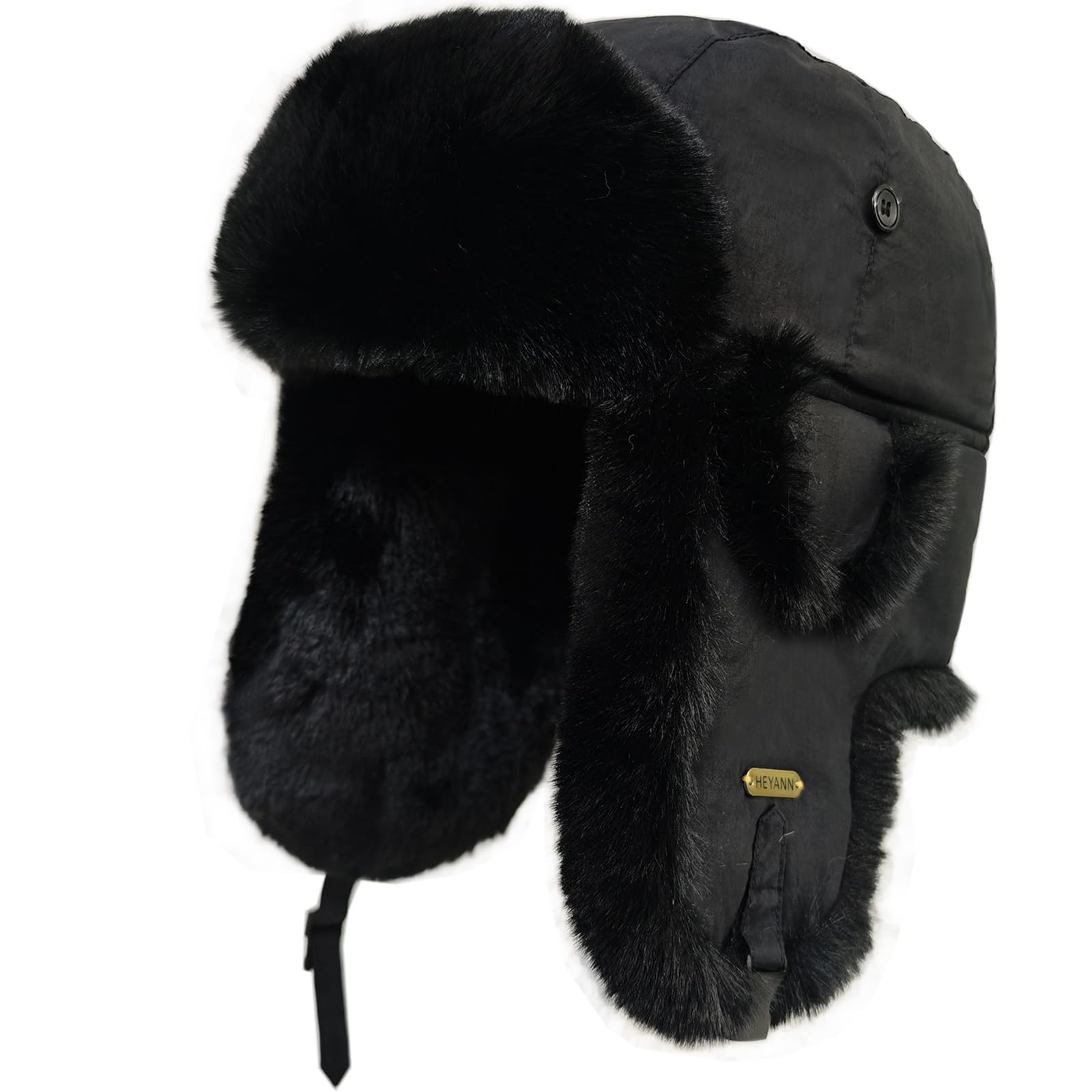 HEYANN Uschanka Trapper Russische Hütte Kunstpelz Cap Earflap Winter Bomber Hut Wintermütze Unisex Fliegermütze Fellmütze Erwachsenen für Herren