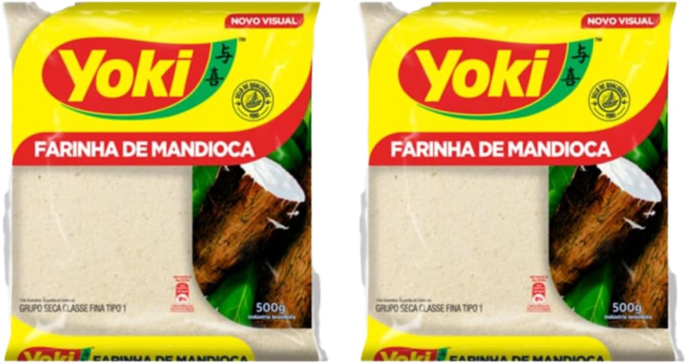 Yoki Manioc Flour/Farinha de Mandioca Cruda 500g (Pack of 2)