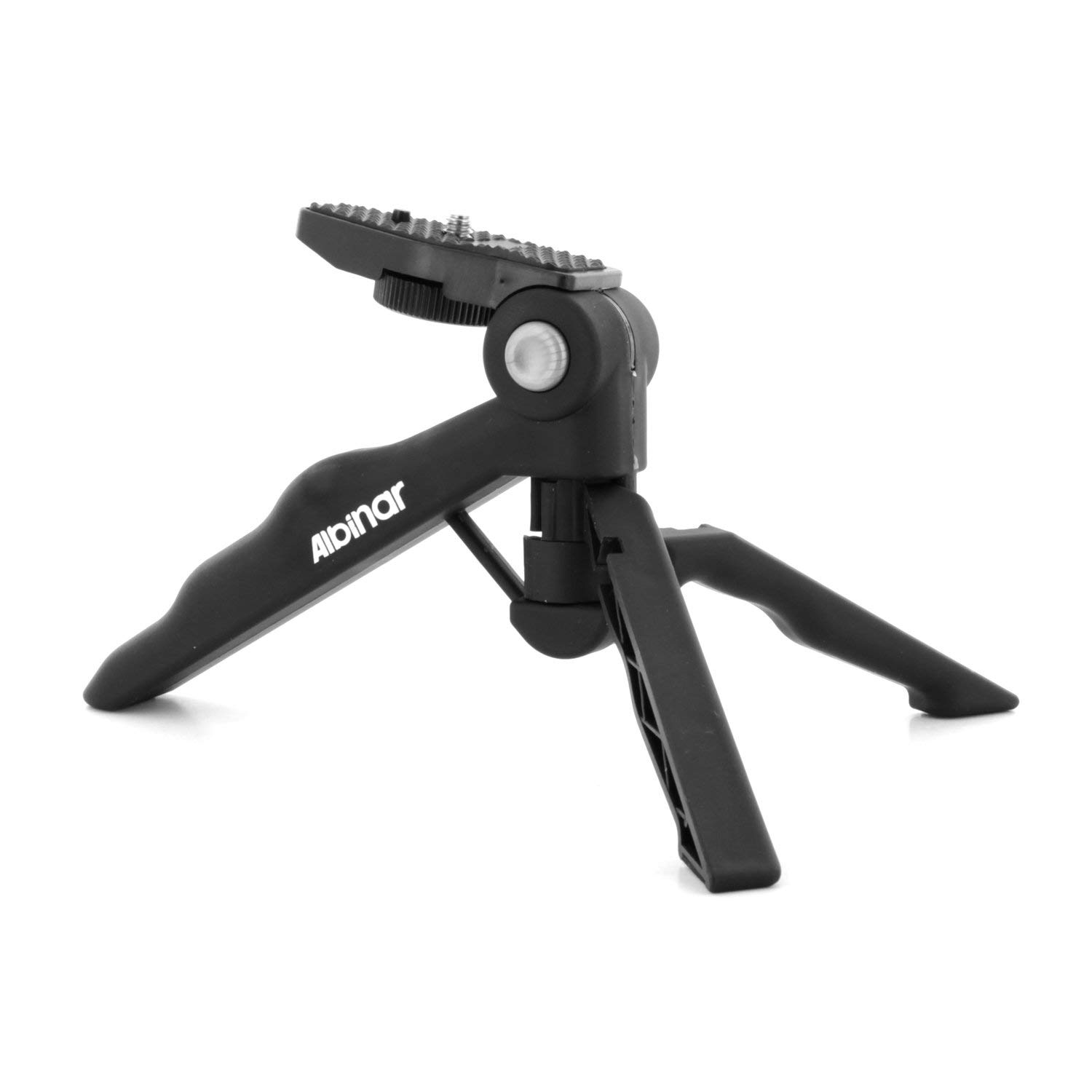 Albinar 2 in 1 4" Hand Pistol Grip Mini Tripod for Digital Cameras and Camcorders