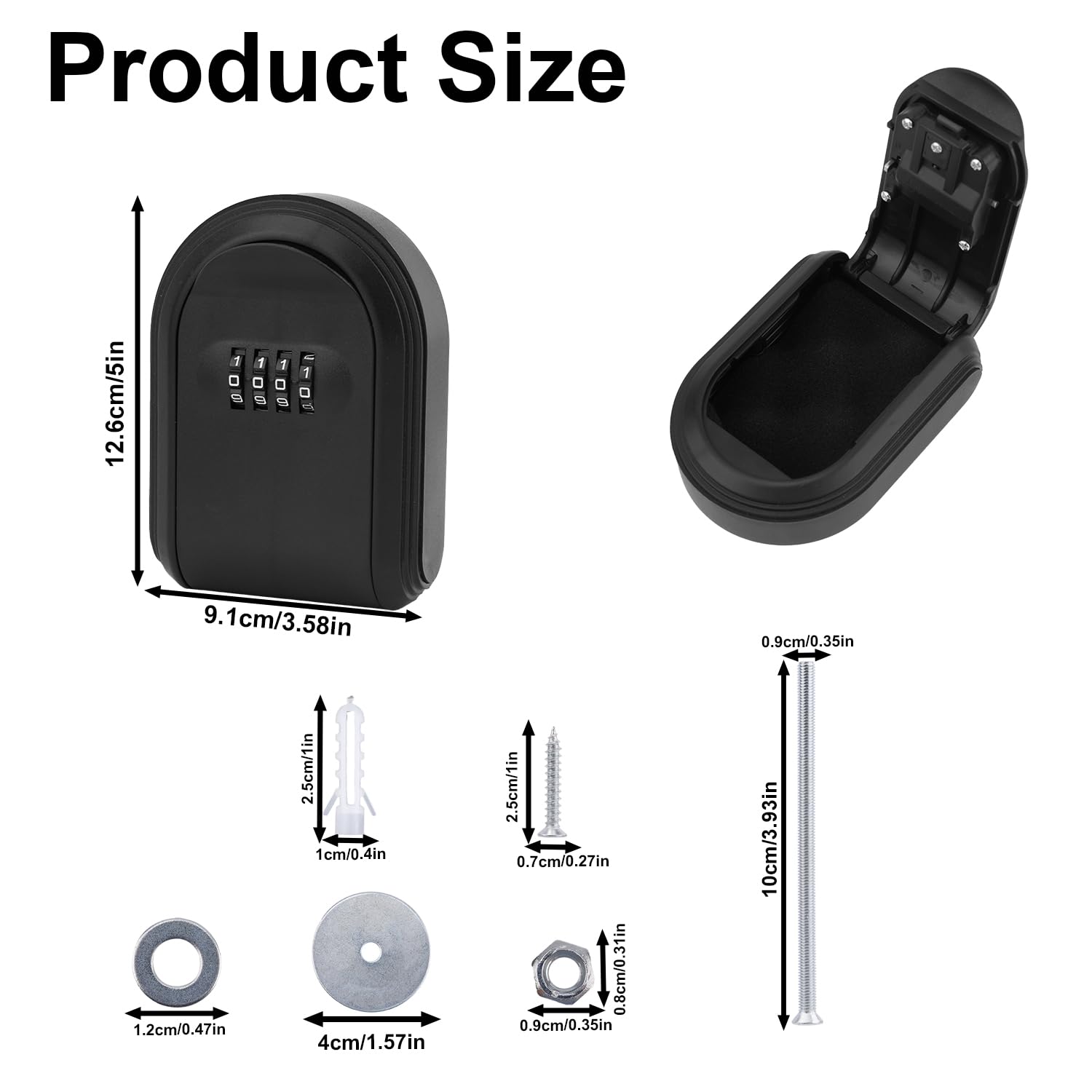 lasuroa Boîte à Clés Magnétique, pour Voiture Boîte à Clés Magnétique avec Verrouillage par Mot de Passe avec un Fort Magnétisme Adaptée aux Voyages Intérieurs et Extérieurs pour Cacher les