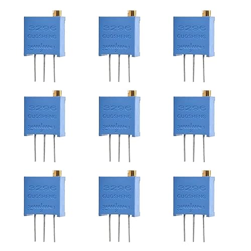 Miniatura 8 de Fielect Potenciómetro de recortadora multigiro de 20 K ohmios, resistor variable, potenciómetro de alta precisión, potenciómetro 3296W, 3296W-1-203