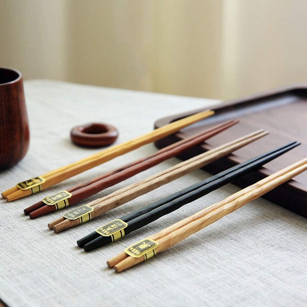 Plates Japanese Style and Wind, Wooden Chopsticks, Chopsticks, Japanese-Style Tableware, Wooden Five-Color Wooden Chopsticks Set