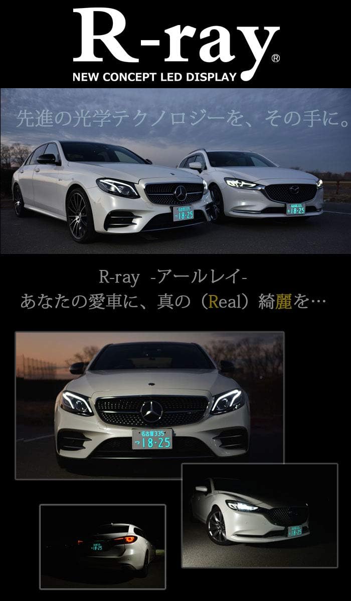 Amazon 字光式 ナンバープレート Led 照明器具 車検対応 12v専用 日本製 R Ray アールレイ 2枚セット ライト 照明アクセサリー 車 バイク