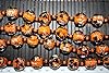 Halloween Theme Jack O' Lantern Face Glow in Dark Orange Glass Beads(Pack of 12 Beads) #2