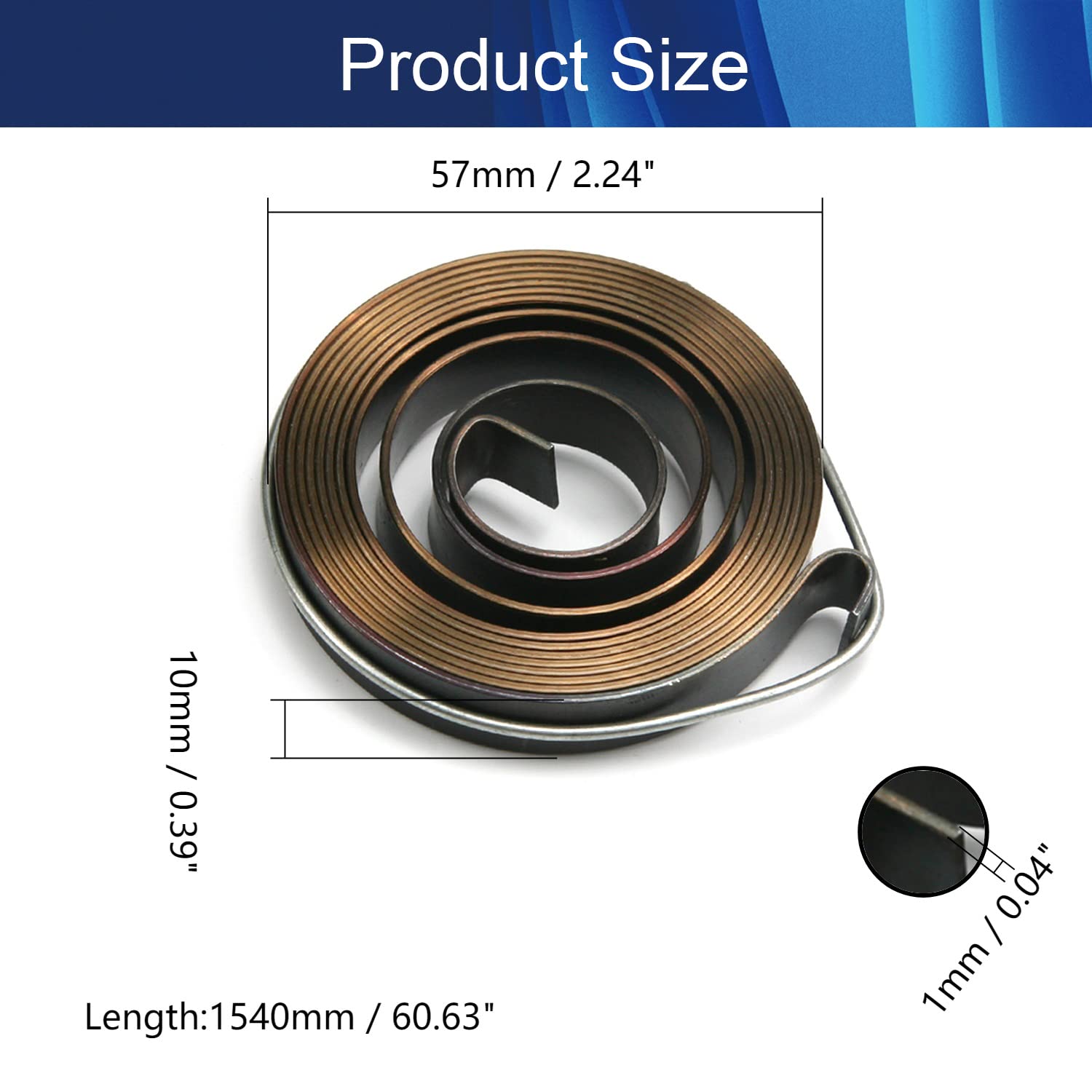 Jutagoss Drill Press Return Spring, Quill Spring Feed Return Coil Spring Assembly 60.63