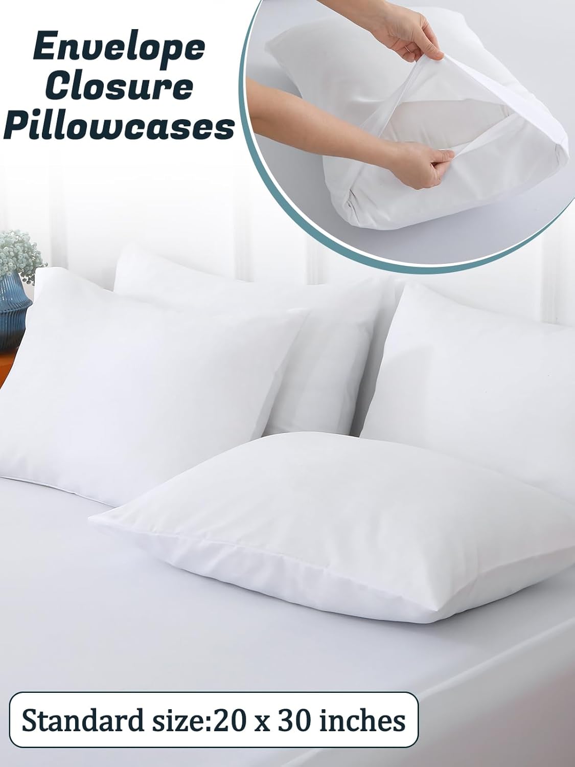 Extra Deep Pocket Twin Sheet Set for Air Mattress, 3 Piece Air Bed Sheets Set with 18-24 Inches Depth, Soft & Breathable Inflatable Bed Sheet Set with Flat Sheet, Fitted Sheet and Pillowcase, White