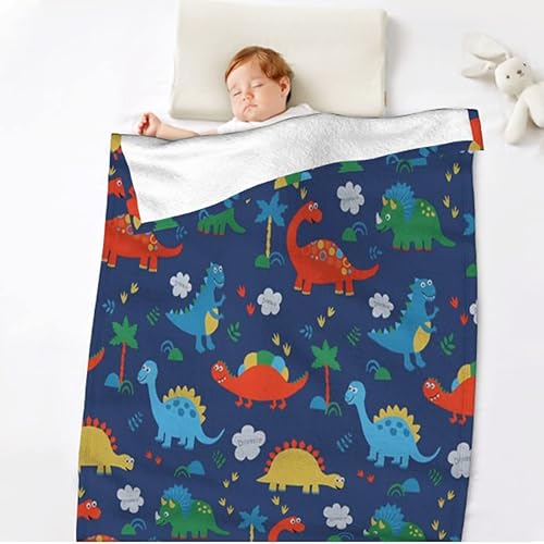 Miniatura 4 de Amicable Manta de forro polar de dibujos animados de dinosaurio, suave y ligera, regalos de dinosaurio para niñas y niños, manta de franela suave y
