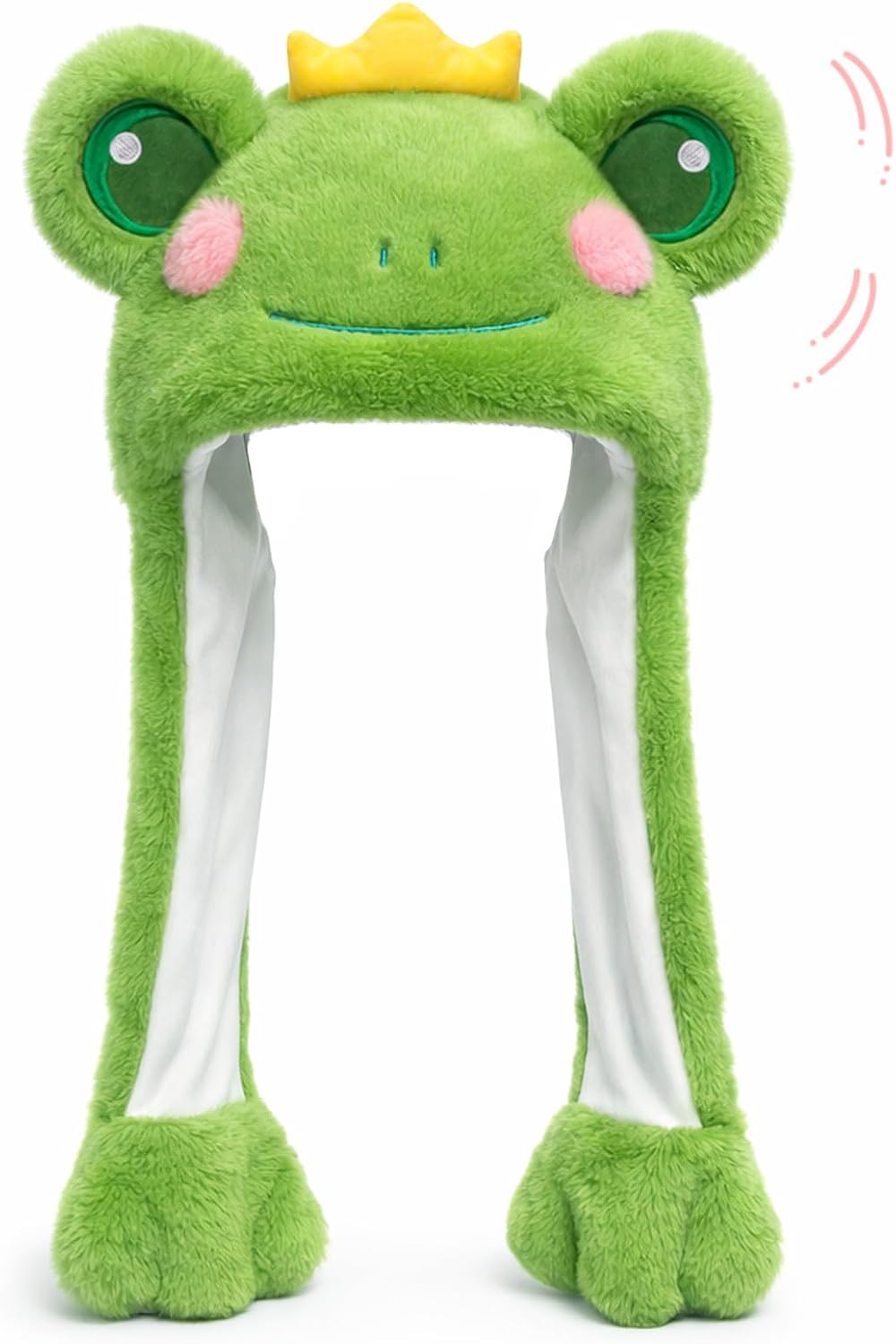 Animal Hat with Moving Ears Jumping Pop Up Beating Plush Cap Holiday Cosplay Dress Up Crazy Funny Gift for Kids