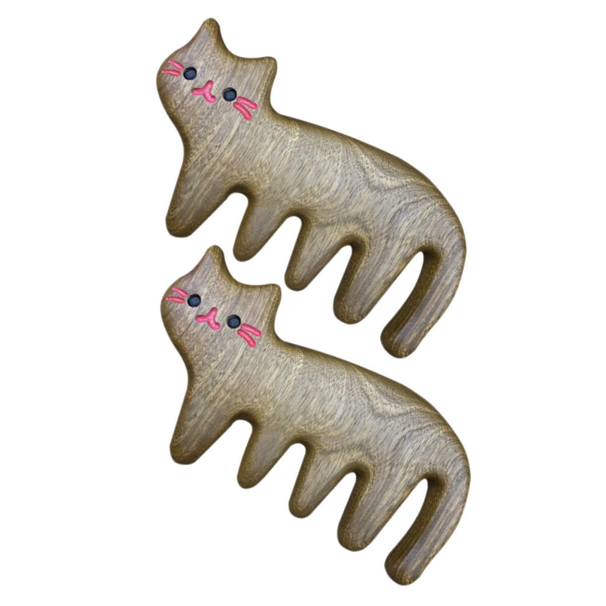 FRCOLOR 10pièces Peigne Pour Massage Du Peigne à Large Dents Anti- Avec Design De Chat Pour Démêlage Et Soin Cheveux
