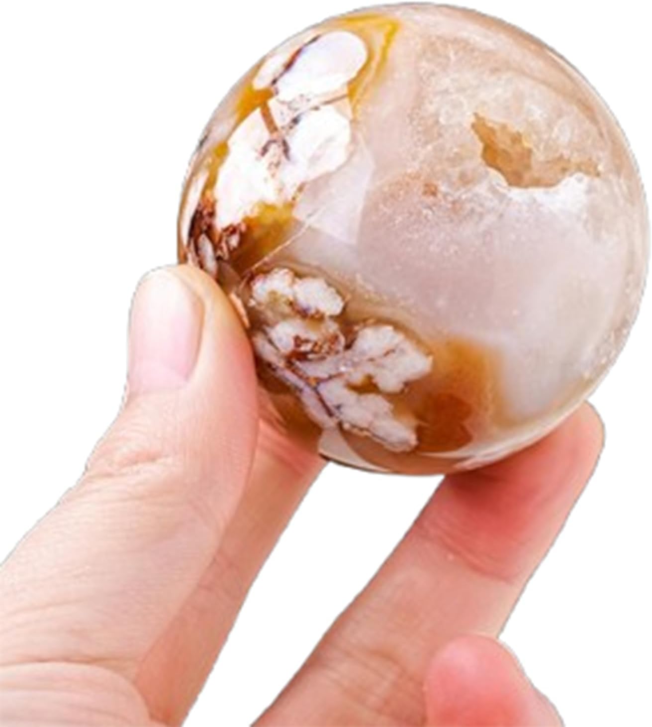 Agate Crystal Sphere – Agate Ore Raw Stone Crystal Ball for Feng Shui, Christmas Decor and Home Decoration,45~50cm