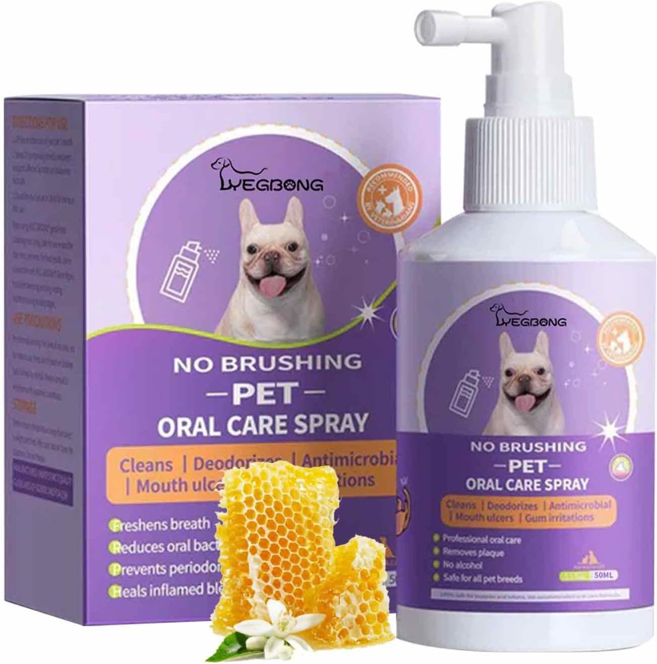 Pet Dentall Spray, Dog Breath Spray, Pets Super Deodorizing Spray for