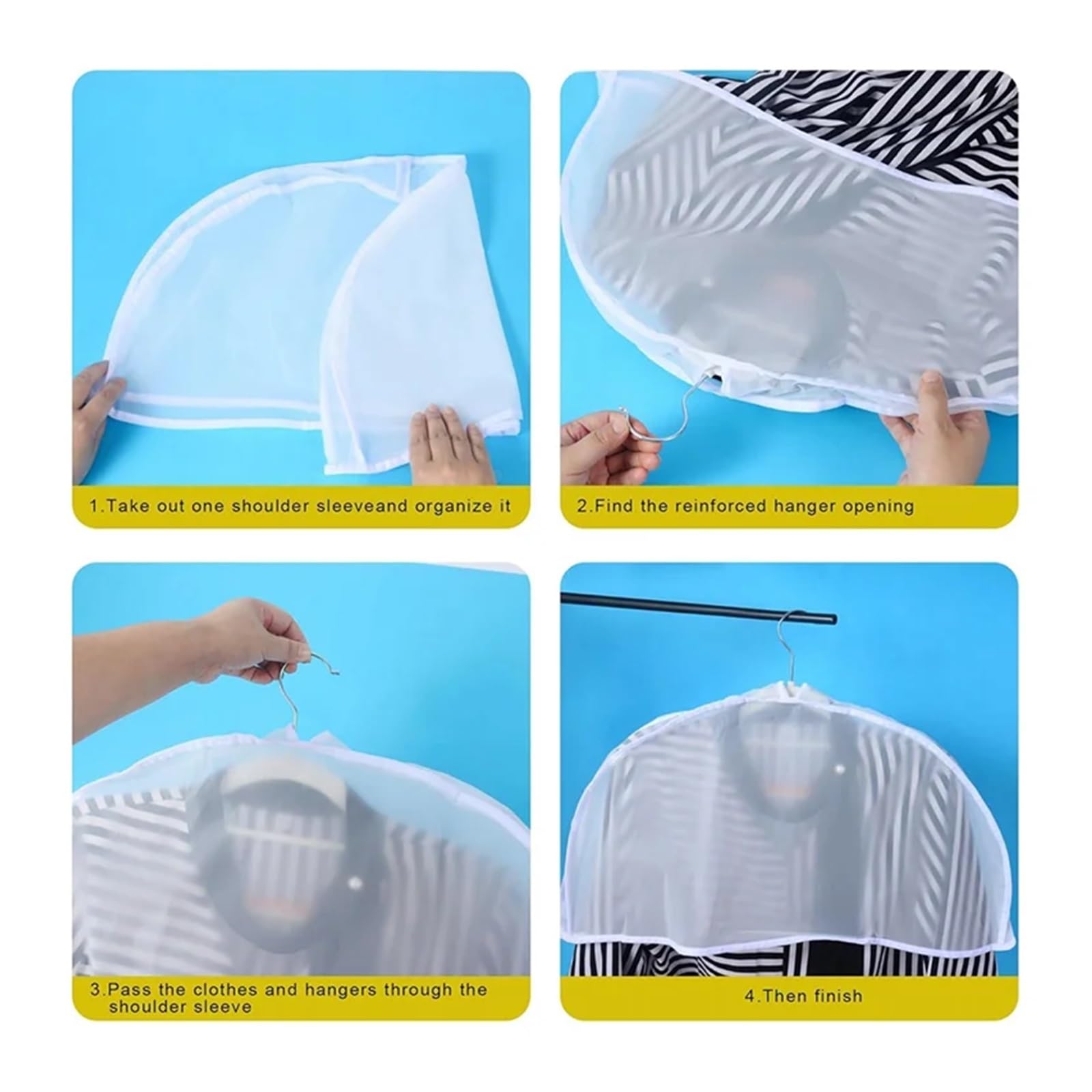 custodie per abiti Garment Covers 24PCS For Hanging Clothes, Dust For, Shoulder For