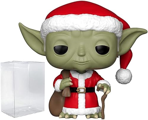 Star Wars Holiday - Santa Yoda Funko Pop! Figura de vinilo (paquete con funda protectora compatible con POP Box), multicolor, 3.75 pulgadas