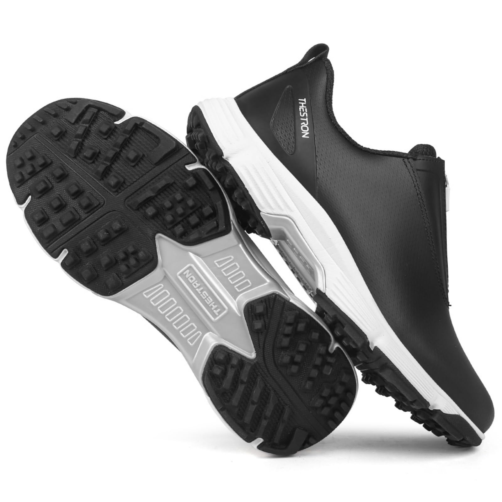 Scarpe Golf Donna Sneakers da Golf Professionali Impermeabili Senza Tacchetti Modello Slip-On con Cerniera Calzature da Passeggio per attività All'aperto