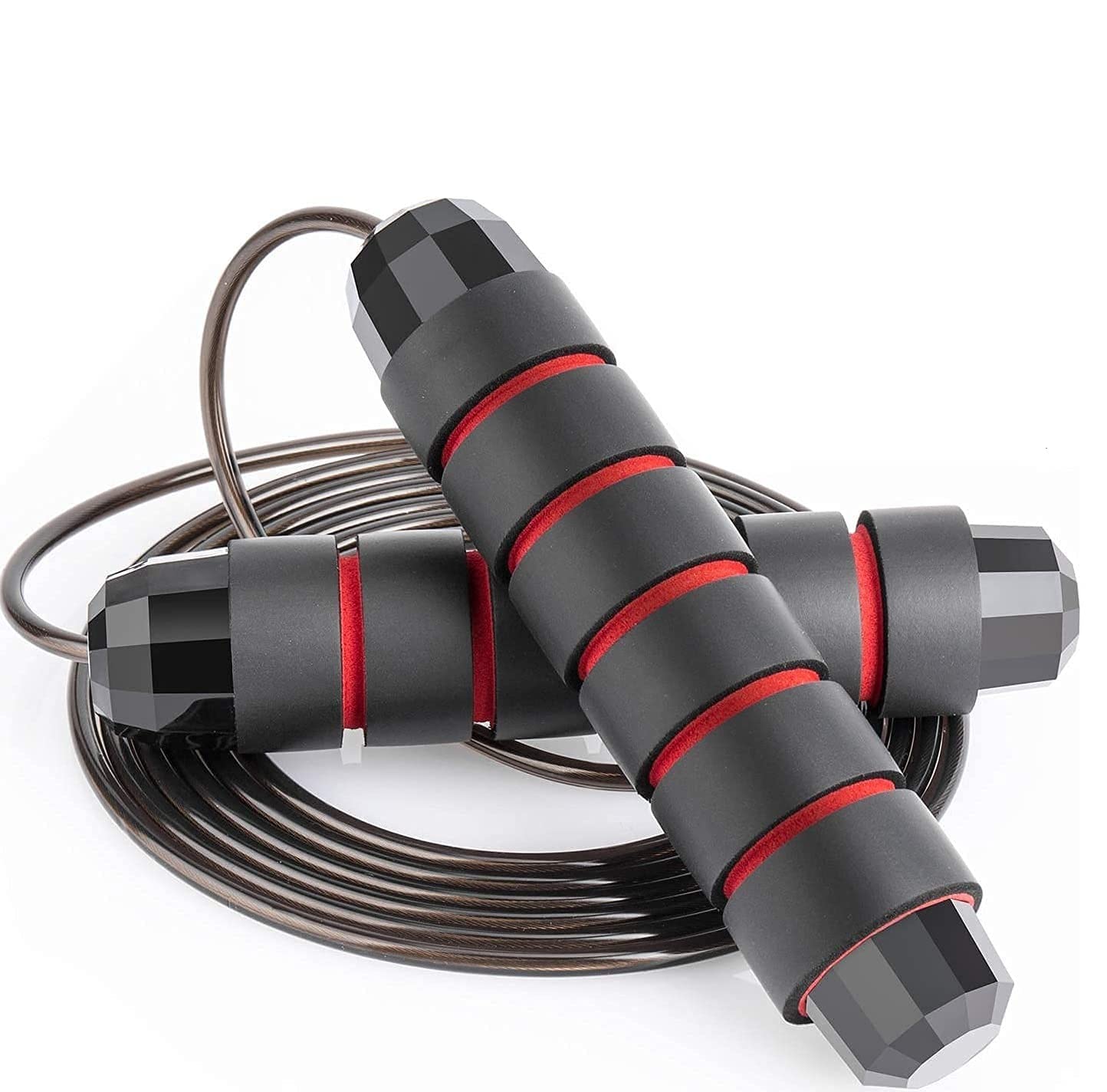 SNOZIO Tangle Free Skipping Rope Jumping Rope with Adjustable length for Workout Exercise Gym Weight Loss & Fitness Training for Men Women Girls Kids Adults & Children (B09KPXZ61D) Amazon Price History, Amazon Price Tracker