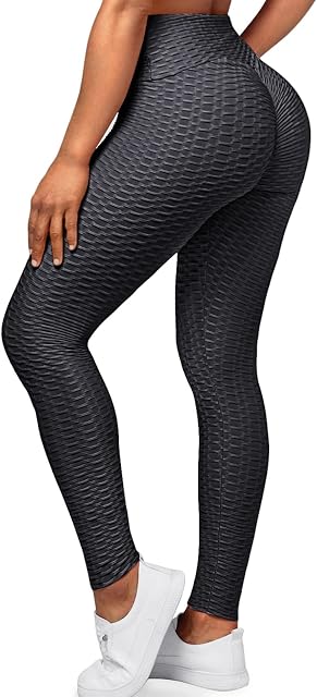 Desol Damskie legginsy z wysokim stanem, marszczone pośladki, Tiktok, kontrola brzucha, siłownia, trening, bańki, unoszące pośladki, legginsy