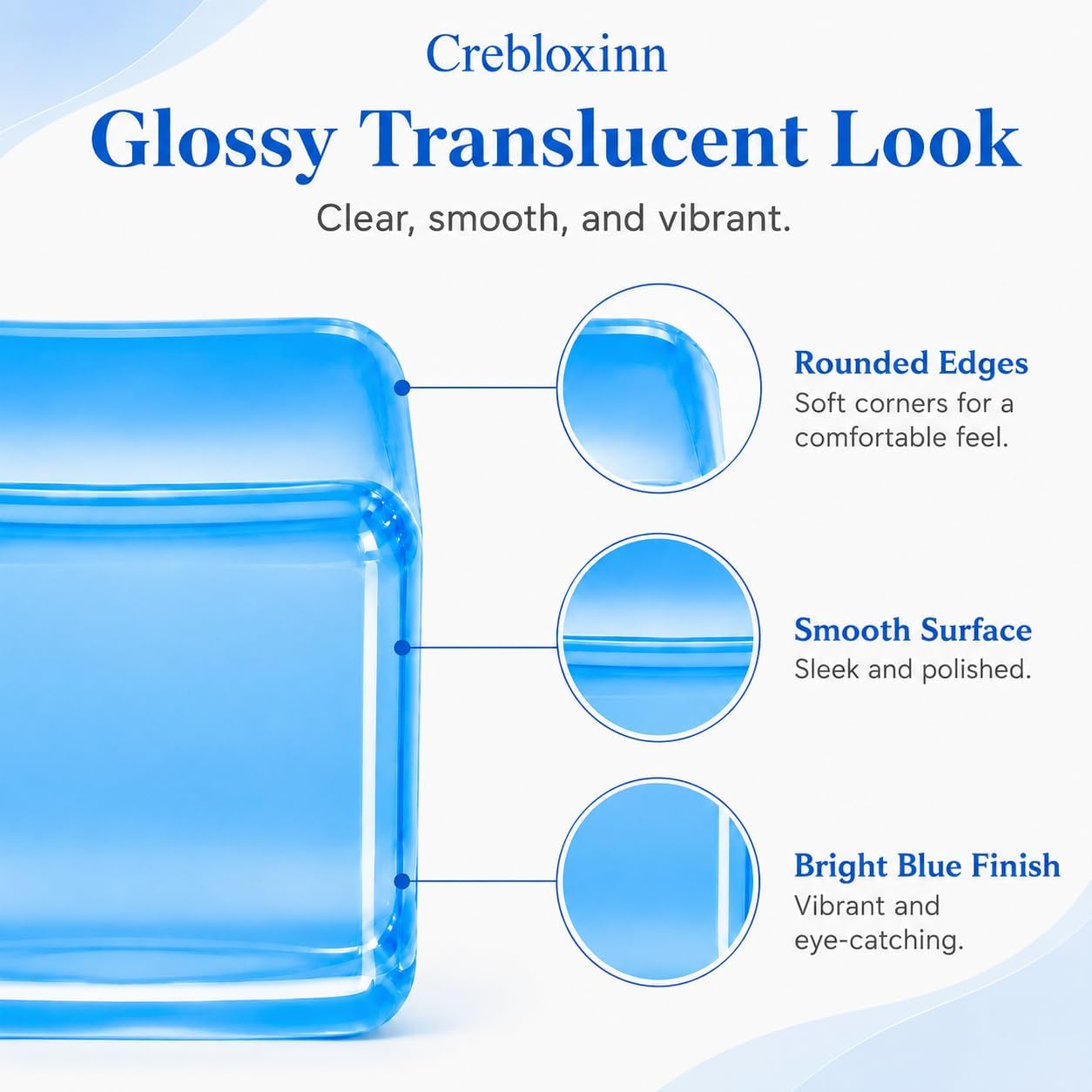 Squishy Cube Stress Cube 3.5cm (1.38"), Slow Rising Soft Squeeze Fidget Toys for Kids & Adults, Sensory Stress Relief Toy for Anxiety Relief, Crebloxinn Square Shape Stress Balls(Blue) image 5
