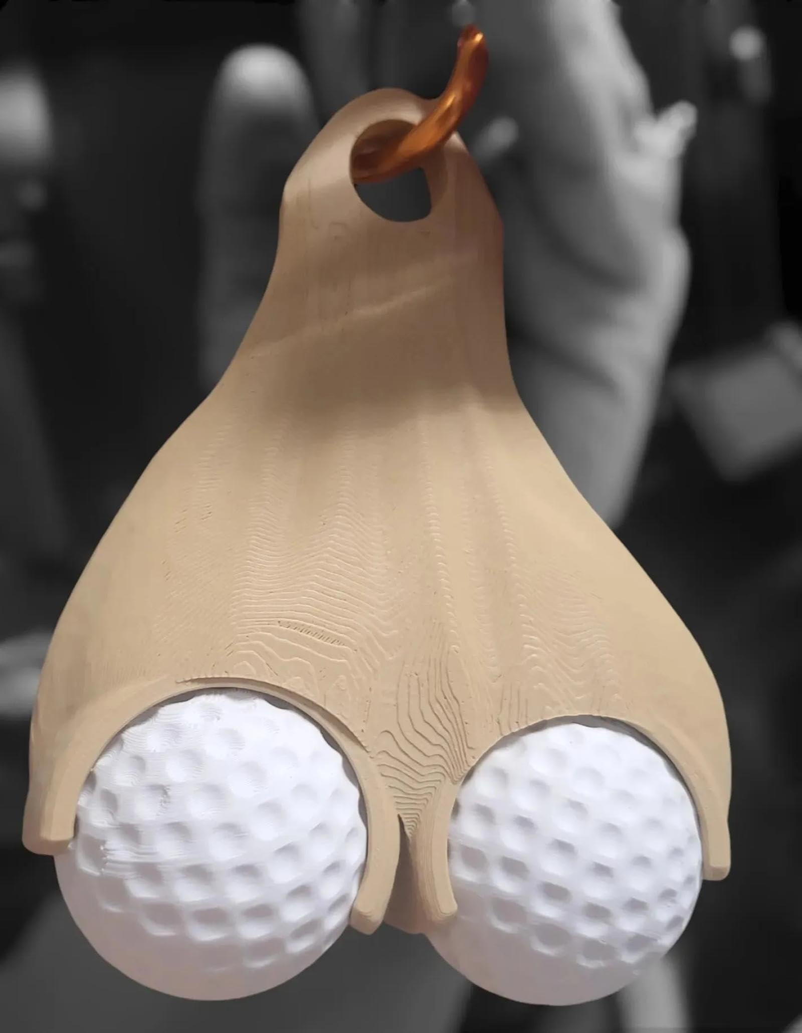 Balle de Golf Testicule Sac Holder Balle de Golf Testicule Holder Creative Golf Stand(Taille Unique/Kaki)
