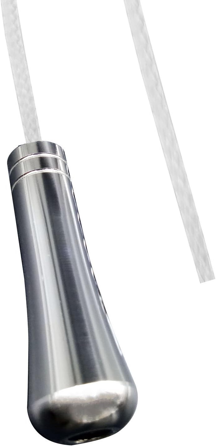 LumenTY Teardrop Light Pull Cord – 150cm Brass Plated for Bathroom Light Pull Blinds and Ceiling Fans - Chrome