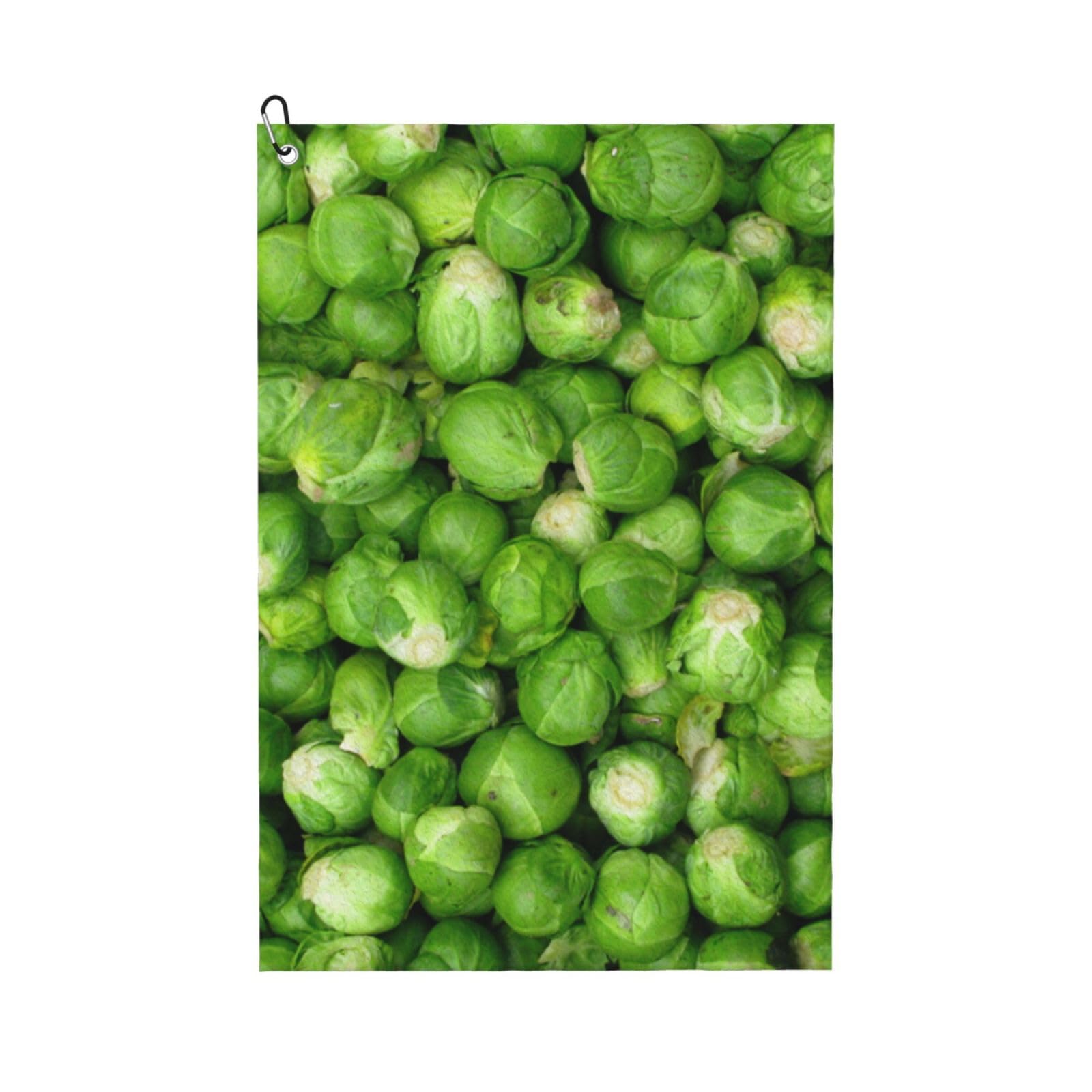 Hnnkloy Green Vegetables, 16x24 in Portable Waffle Golf Towels with Carabiner Clip for Golf Bag