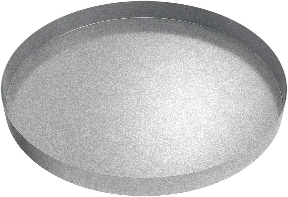 24" Water Heater Pan by Killarney Metals | Heavy Duty Round 18 Gauge Galvanized Stainless Steel | Water Damage Prevention | No Leak | Made In The USA | Welded Water Tight