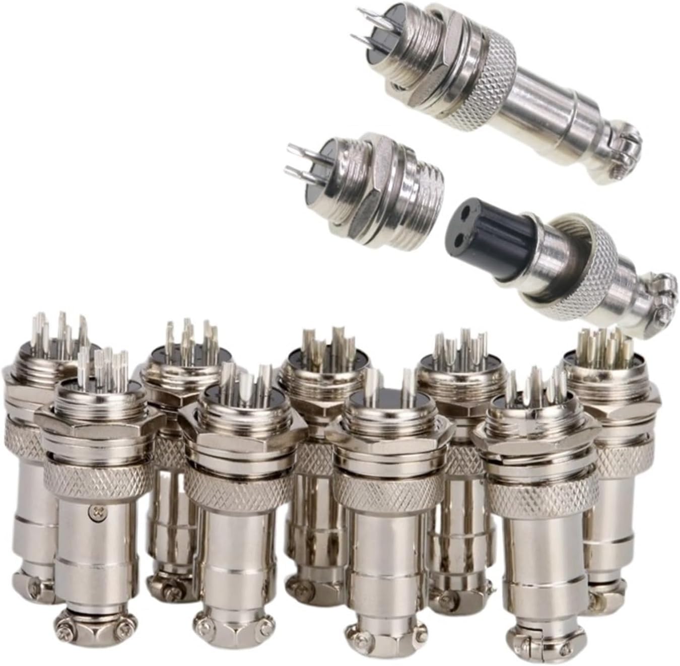 5/10/20 Sets of GX12 GX16 GX20 2 - 15 Pin Waterproof Circular Aviation Plug Sockets(GX12,5SETS (Male Female)_2P)